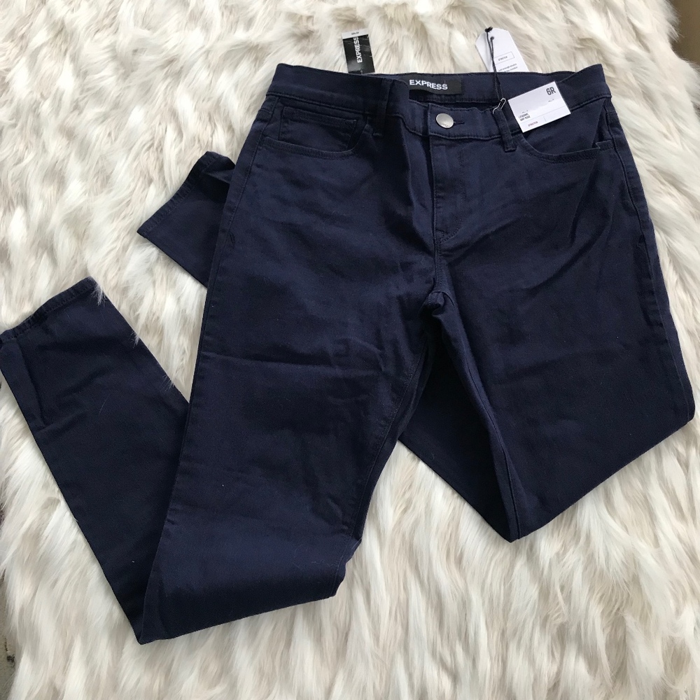 Express Blue Mid Rise Stretch Leggings Size 6R